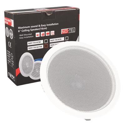 NO-TEL TH6CTW 6'' 16 CM 20 Watt Beyaz Alçıpan Trafolu Hoparlör