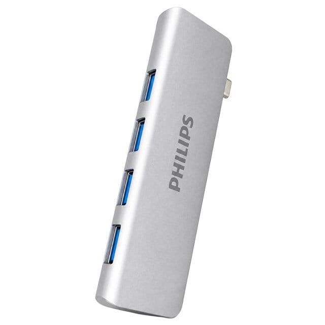 Philips SWR1604P/93 USB-C to 4 Port USB 3.0 Ultra İnce Alüminyum Hub Çoklayıcı