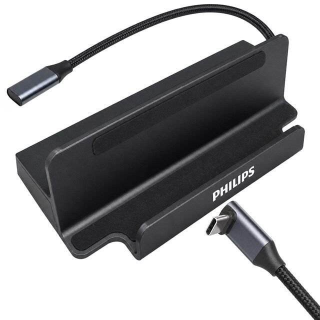 Philips SWR1691A/93 USB-C 6'sı 1 Arada Stand Tasarımlı Hub - 4K 60Hz HDMI, 1000Mbps LAN, 100W PD