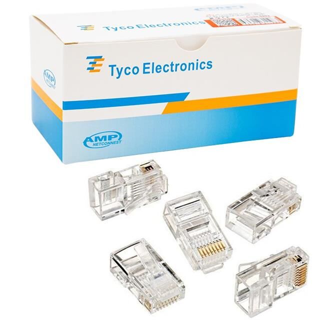 PowerMaster PM-5992 AMP Cat6 RJ45 CAT5/6/7 Konnektör (100'lü Paket)