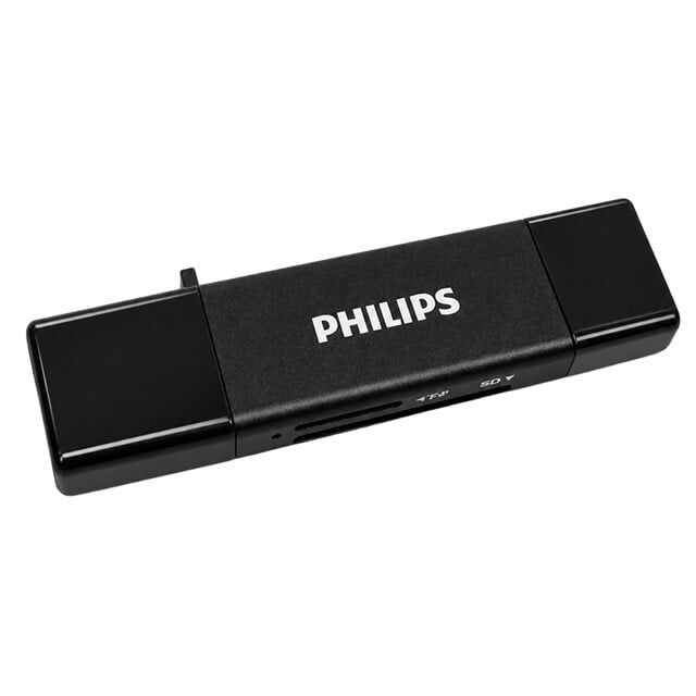 Philips SWR1617B/93 USB 3.0 & USB-C Çift Girişli SD/TF Kart Okuyucu - OtG Destekli