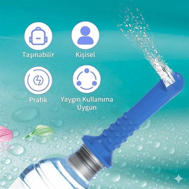 Sunup SN-37729 Pratik 21-25Mm Seyahat-Kamp Tipi 3'lü Tuvalet Temizlenme Taharet Nozzle