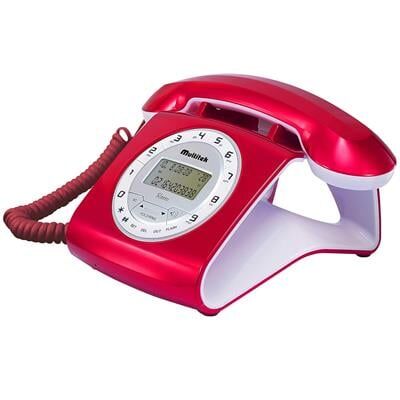 Multitek Retro CID 12 Haneli Lcd Ekran Siyah-Kırmızı Masaüstü Telefon