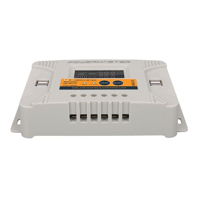 Powermaster PM-10A 12V-24V 10 Amper 4 USB Çıkışlı Dijital Ekranlı Solar Şarj Regülatörü