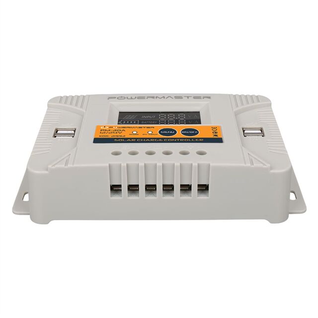 Powermaster PM-30A 12V-24V 30 Amper 4 USB Çıkışlı Dijital Ekranlı Solar Şarj Regülatörü