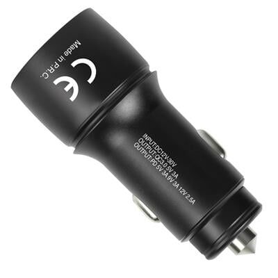 Powerway CC34 30W PD + QC 3.0 Çift Çıkışlı Metal Araç Çakmaklık Hızlı Şarj Aleti Cihazı