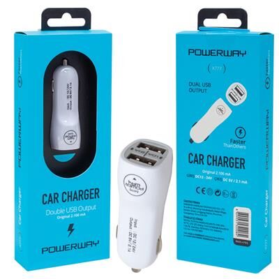 Powerway X-777 Çift Usb'li 2.1 Amper Çakmaklık Araç Şarj Cihazı