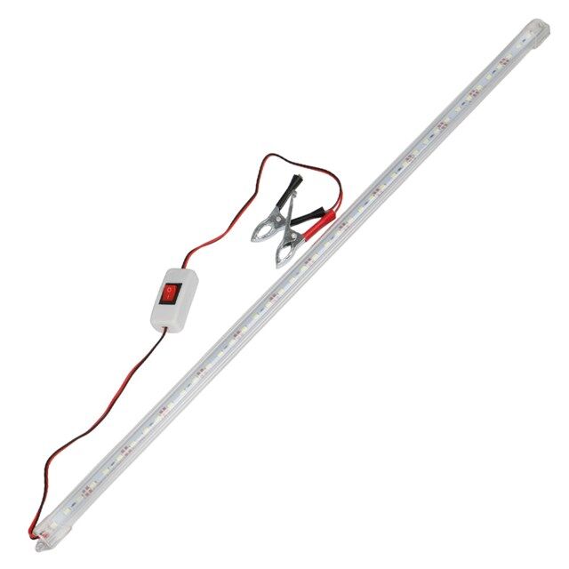 PowerMaster PM-11060 60CM 12V 10W T8 İnce 42 SMD LED 6500K Beyaz Lamba Akü Maşalı Anahtarlı