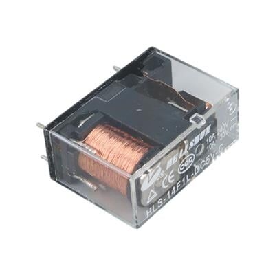 5 Volt Şeffaf 5 Bacak 10A Tek Kontak Röle HLS14F1L-DC5V-C