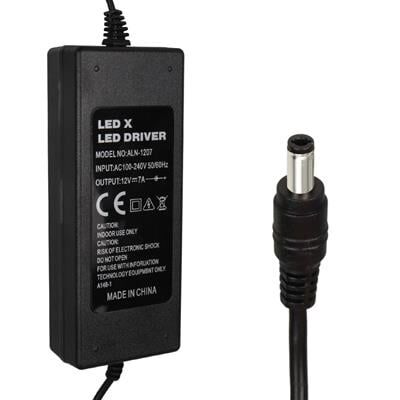 Ledx ALN-1207 12 Volt - 7 Amper 5.5*2.5 Mm Uç Plastik Kasa Masaüstü Adaptör