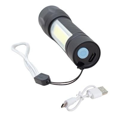 Powermaster PM-4525 Metal Flashlight Power Ledli Şarjlı El Feneri