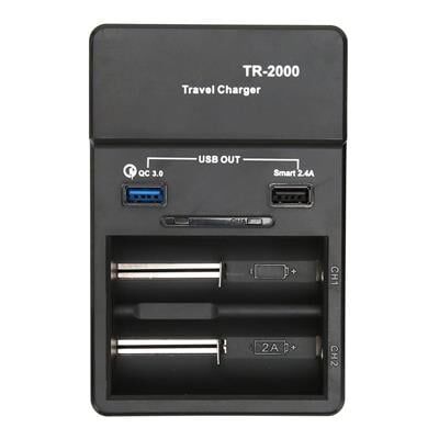 Liitokala TR-2000 Universal AA-AAA-18650-14500-123A Akıllı İkili Pil Şarj Cihazı