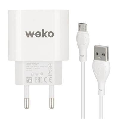 Weko WK-21441 PDU QC 3.0 Amper Telefon Şarj Adaptörü + Micro USB Kablo