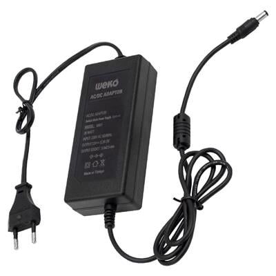 Weko 12 Volt 3.2 Amper 38 Watt Plastik Kasa Masaüstü Adaptör (5.5x2.5 Uçlu)