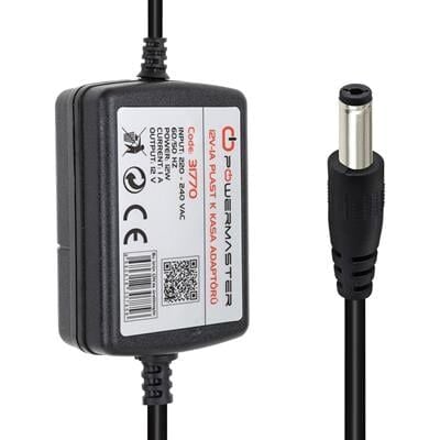 Powermaster PM-31770 12 Volt - 1 Amper - 12 Watt 5.5*2.5 Mm Uçlu İki Ucu Kablolu Masaüstü Adaptör