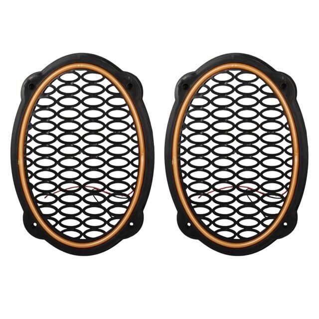 Poke PK-5052 Oval Hoparlör Kapağı Turuncu LED Sabit (2'li Paket)