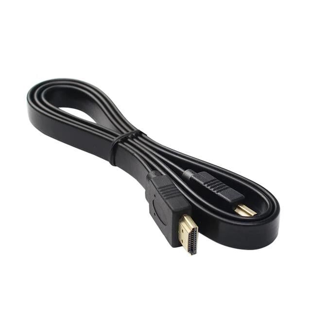 PowerMaster HK-25508 Düz Siyah 1.5 Metre Flat Yassı Gold Uçlu 19 Pin HDMI Kablo