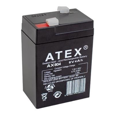 Atex 6 Volt 4 AH Işıldak Aküsü (70*48*101 Mm)