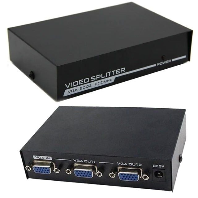 Powermaster VGA-2002 2 Port 200 Mhz 1920x1440 Vga Splıtter Dağıtıcı