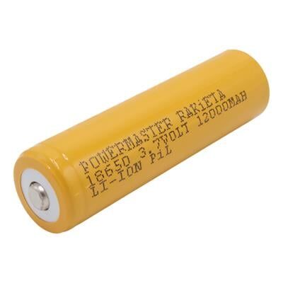 PowerMaster PM-9599 Rakieta 3.7 Volt 1200mAh 18650 Başlıklı Şarj Edilebilir Lityum Pil (Tekli)
