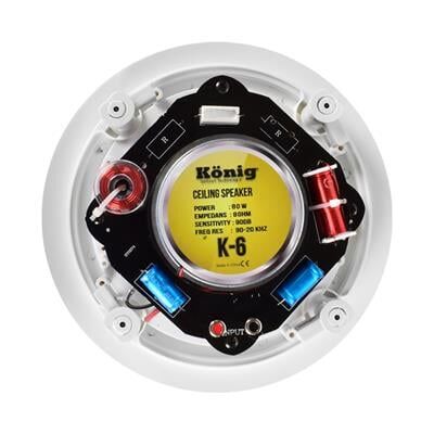 König K-6 20 Cm Tweeter'lı Alçıpan Tavan Hoparlörü