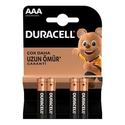 Duracell LR03/MN2400 AAA İnce Alkalin Pil (4'lü Paket)