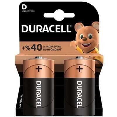Duracell LR20/MN1300 D Büyük Boy Pil (2'li Paket)