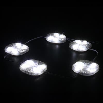 PowerMaster PM-14696 12 Volt 3 Watt Soğuk Beyaz Yanıp Sönen Çakar 6565-2835 Modül Led 65x65x12mm