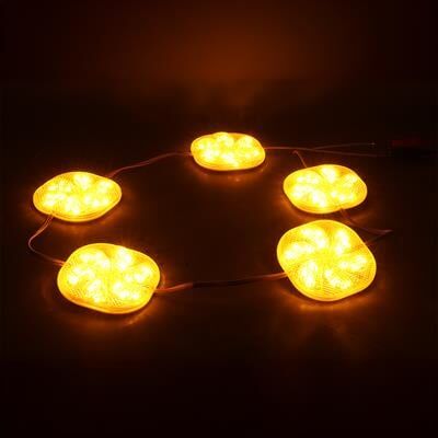 PowerMaster PM-14700 12 Volt 3 Watt Sarı Yanıp Sönen Çakar 6565-2835 Modül Led 65x65x12mm