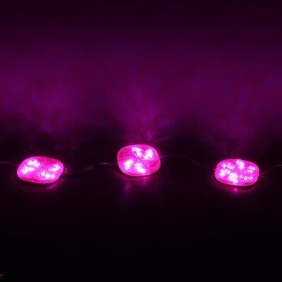 PowerMaster PM-14701 12 Volt 3 Watt Pembe Yanıp Sönen Çakar 6565-2835 Modül Led 65x65x12mm