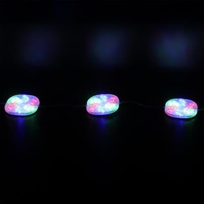 PowerMaster PM-14703 12 Volt 3 Watt Karışık (R+G+B) Yanıp Sönen Çakar 6565-2835 Modül Led 65x65x12mm