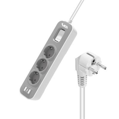 Vea VE-NOVA103 A Class 3'lü Anahtarlı 1.5 Metre Akım Korumalı Priz