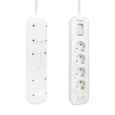 Vea VE-NOVA104 A Class 4'lü Anahtarlı 1.5 Metre Grup Priz