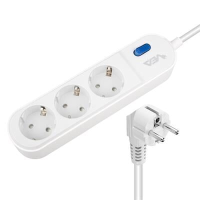 Vea VE-VEGA103 A Class 3'lü Anahtarlı 1.5 Metre Akım Korumalı Priz