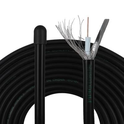 Mag Rg6/U6 Bakır Cu/Cu 80 Tel Siyah Anten Kablosu (100 Metre)