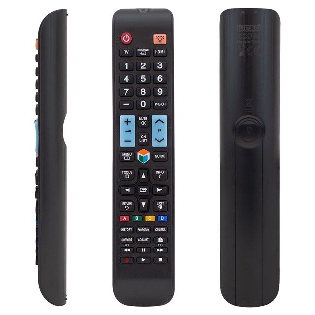 Samsung RM-D1078 - UE40F6470 - 49KS9500 - UE55KU7350UXTK - UE60KU7000UXTK Source Tuşlu Lcd Led Tv Kumandası