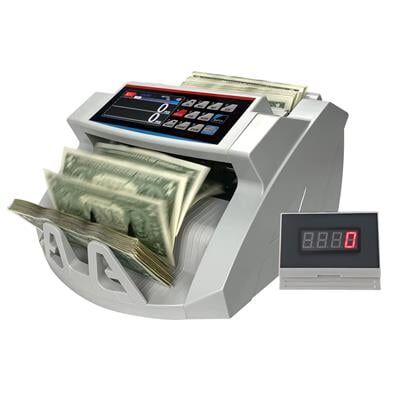 PowerMaster PM-25068 TRY-EUR-USD Sesli Karışık Ve Adet Para Sayma Makinesi Harici Ekranlı 80W 60db AC100-240V