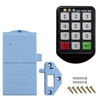 PowerMaster PM-26724 Tuş Şifreli Siyah Çekmece Dolap Kilidi (2'li Paket)