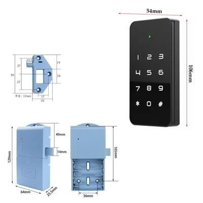 PowerMaster PM-26728 RFID Ve Tuş Panelli Dijital Elektronik Kapı Dolap Kilidi (2'li Paket)