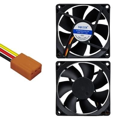 PowerMaster PM-17897 Fırçasız DC Fan 80x80x25mm 12 Volt 3 Pin
