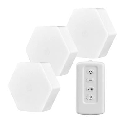 Powermaster MX-359 Üçlü Altıgen Kumandalı Pilli Dokunmatik Tezgah Altı LED Aydınlatma