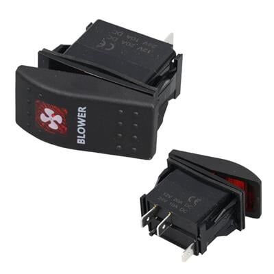 PowerMaster ﻿Havalandırma Sembollü Işıklı 3 Pinli On-Off 12-24V Marin Switch