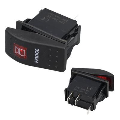 PowerMaster Buzdolabı Sembollü Işıklı 3 Pinli On-Off 12-24V Marin Switch