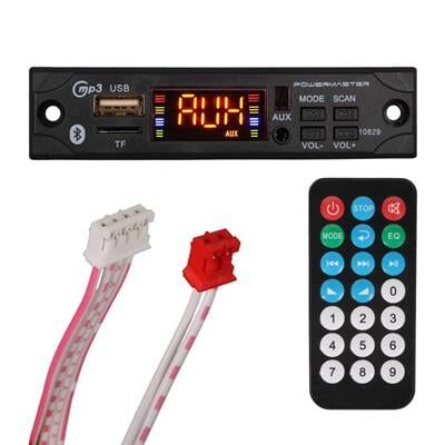 PowerMaster M517 Oto Teyp Dijital Player Board USB/AUX/SD/FM/Bluetooth Kumandalı Mikrofonsuz Çevirici (12V-500MA)