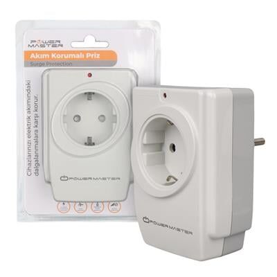 PowerMaster PM-18721 16 Amper - 3680 Watt Tekli Çocuk Korumalı 2 USB'LI 1400 Joule Akım Korumalı Priz