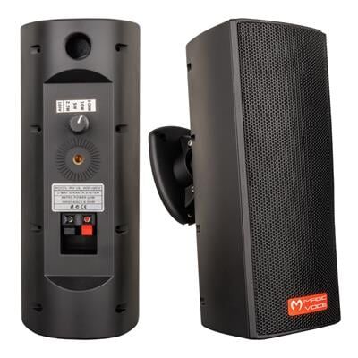 Magicvoice MV-26  2x7,5 Cm 50W 3 Yollu Siyah Sütun Hat Trafolu Hoparlör 2'li Takım