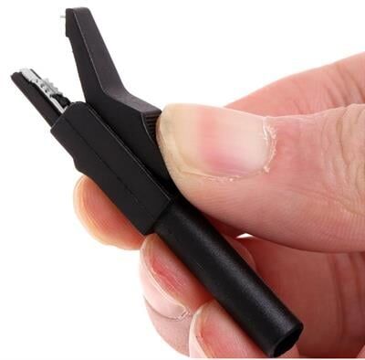 IC-243B 4Mm Banan Jak Girişli Krokodil CatII (2li Takım Siyah-Kırmızı)