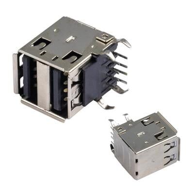 PowerMaster IC-265E USB 2.0 Şase A Dişi İkili Dik Montaj 8 Pin Oto Teyp USB