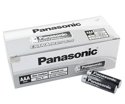 Panasonic R03UE/2S Manganez AAA İnce Kalem Pil (60'lı Paket)