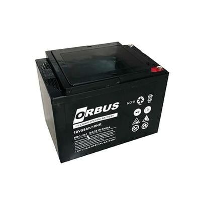 Orbus 12 Volt 55 Amper Tekerlekli Engelli Araç Aküsü